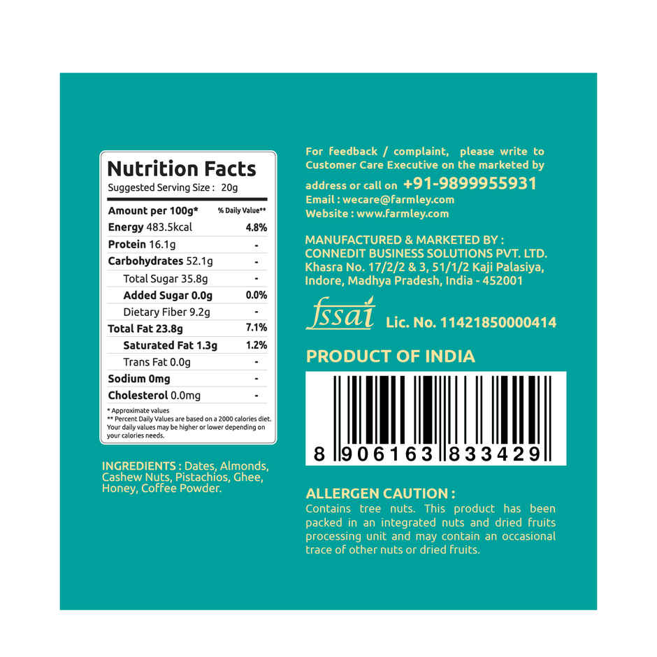 Farmley Coffee Rush Date Bites | No Added Sugar