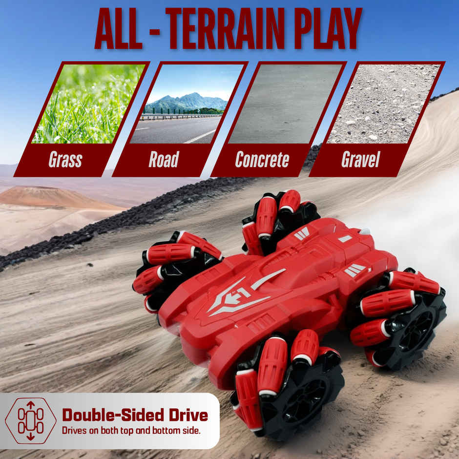 Race n Roll 2.4G Remote Control Stunt Car Red