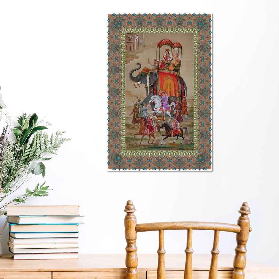Paper Plane Design Indian Ethnic Traditional Wall Poster | Size 12 x 18 Inch | D93