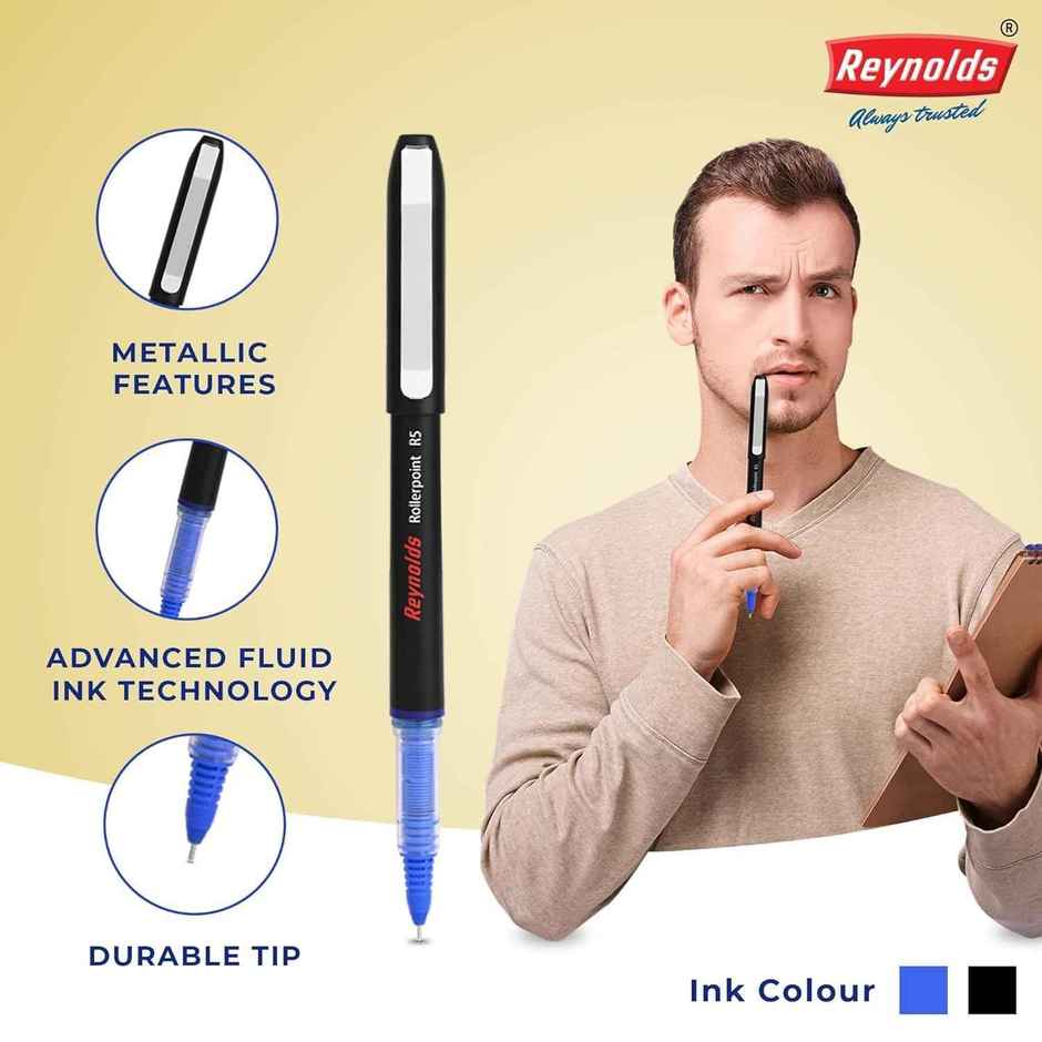 Reynolds R5 Roller Ball Pen For Professional (1 Blue Pen)