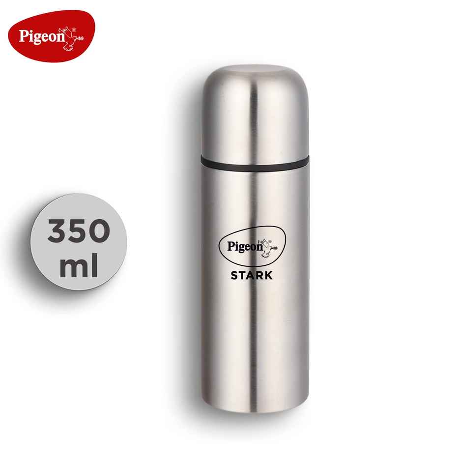 Pigeon by Stovekraft Stark Stainless Steel Thermos Flask | Silver - 350 ml