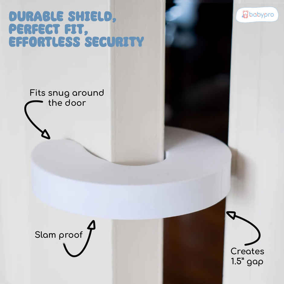BabyPro Door Stopper Guard | U-Shape | White