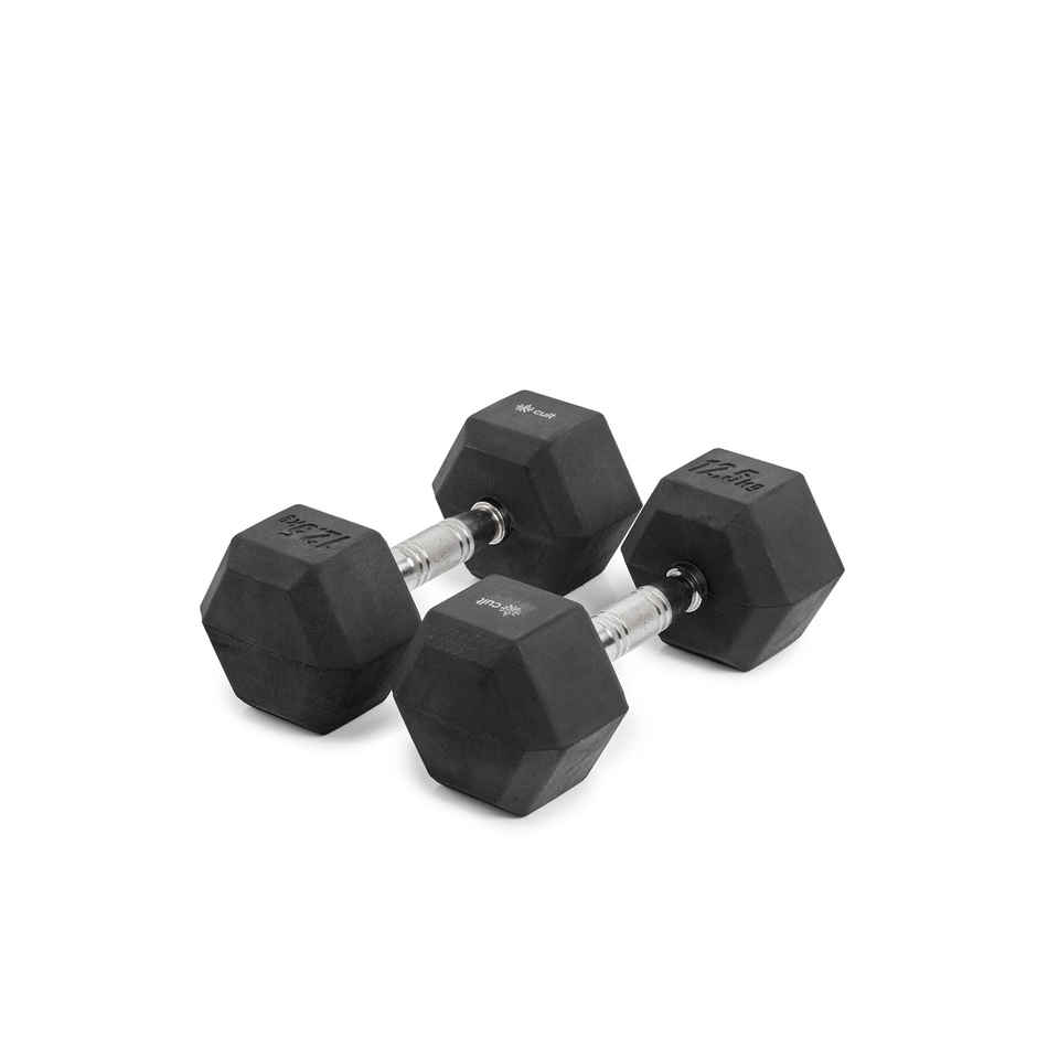 Cult Hex Dumbbell Set (12.5 kg X 2) | Black