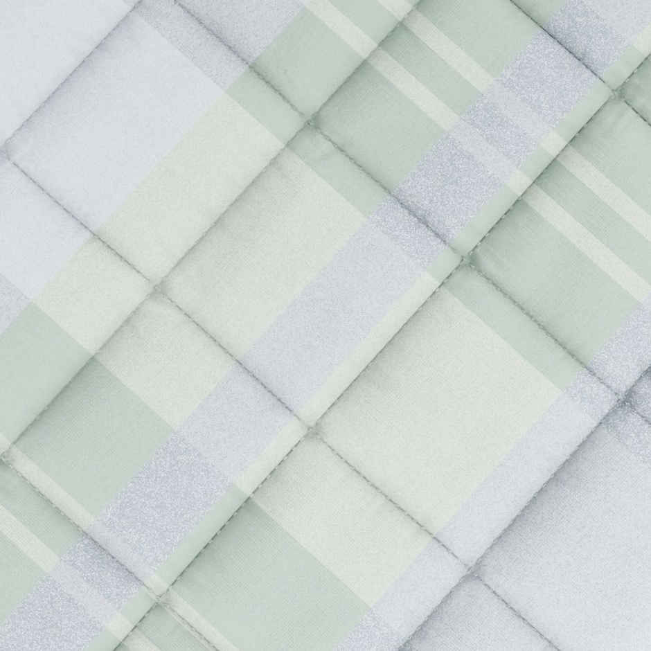 Nautica Super Soft Cotton Fabric Comforter for All Weather | Double Size | Geometric | Grey, Green