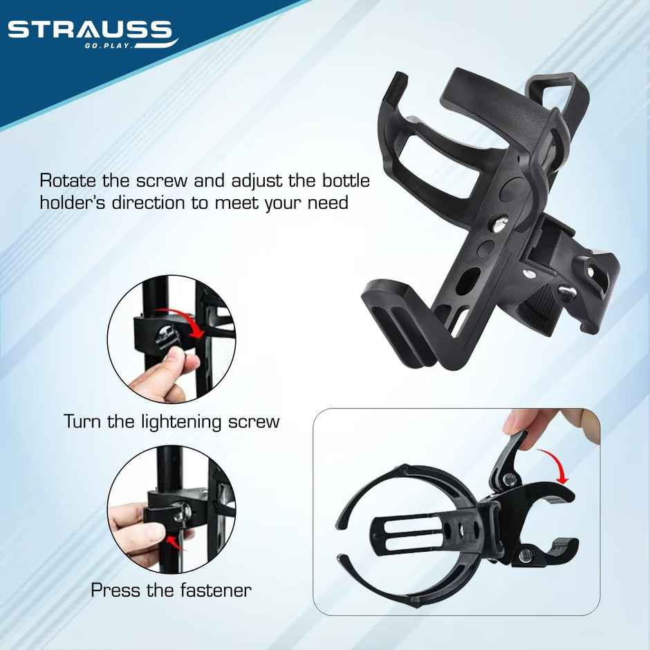 Strauss Bicycle Bottle Holder | Black