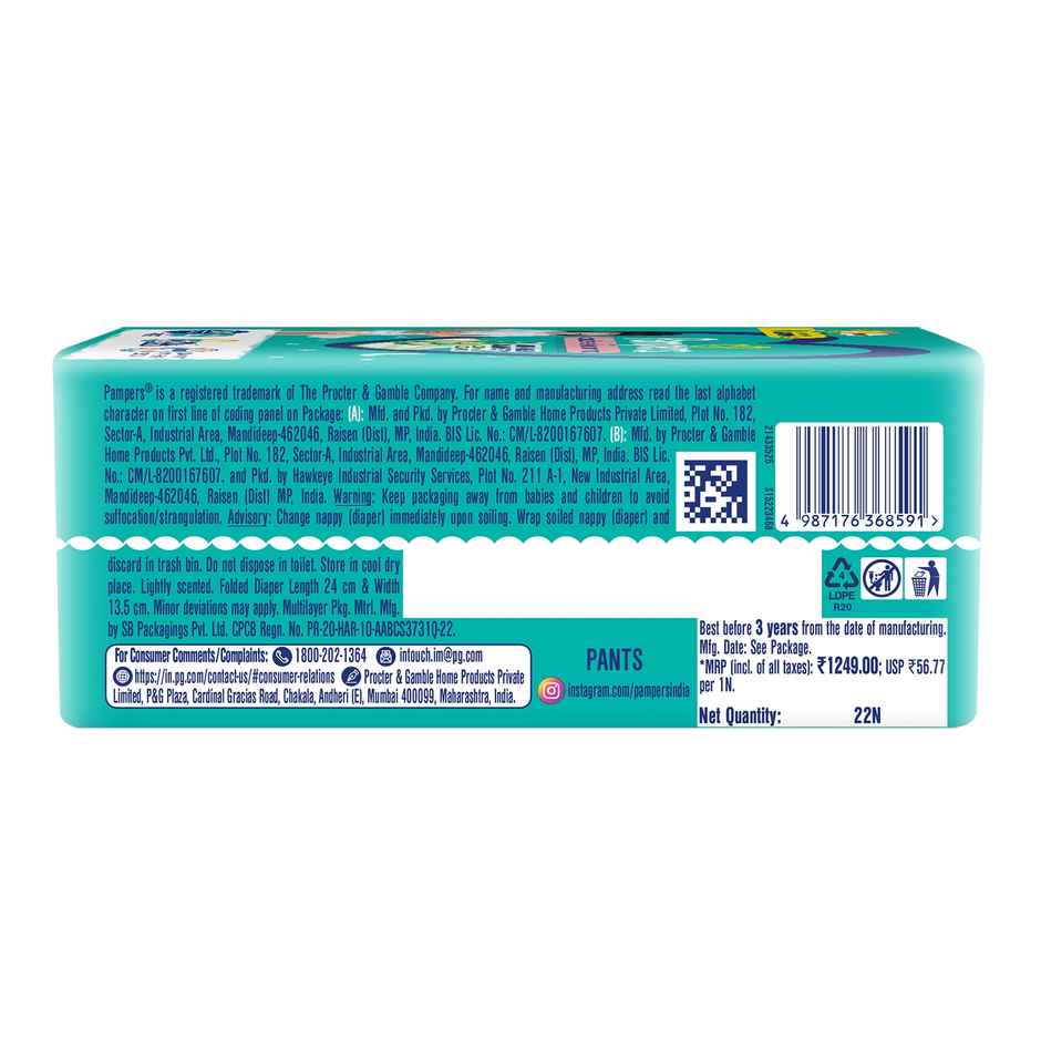 Pampers All Round Protection Pant Style Diaper | 3XL | 22 pcs
