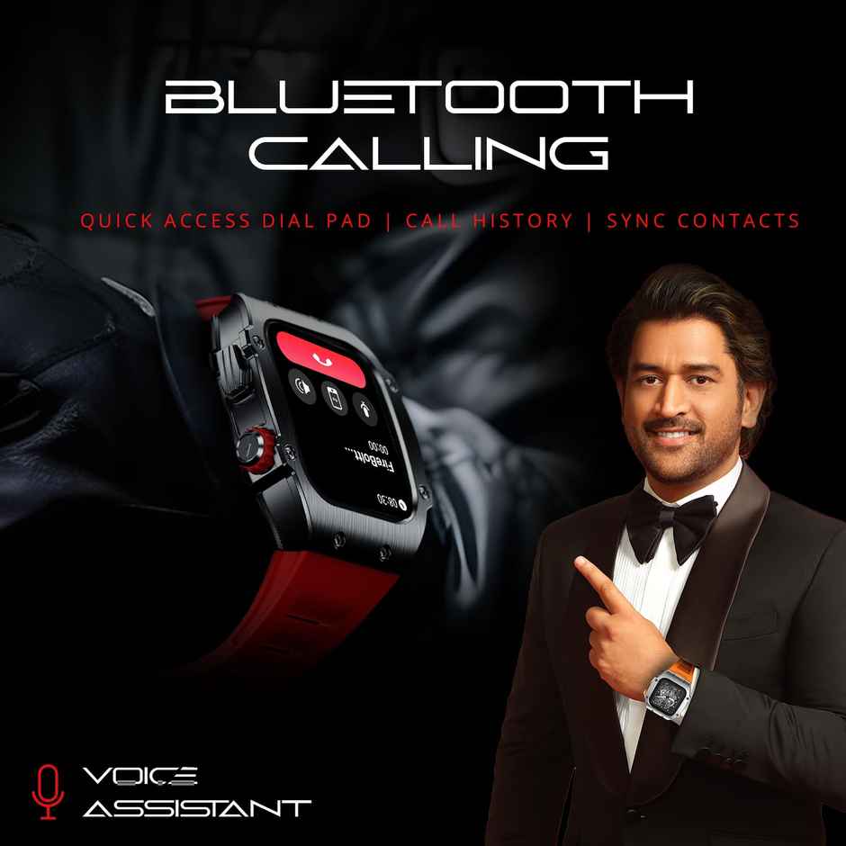 Fire-Boltt Ashphalt Smartwatch | 1.91" Display | BT Calling - Gun Metal Orange