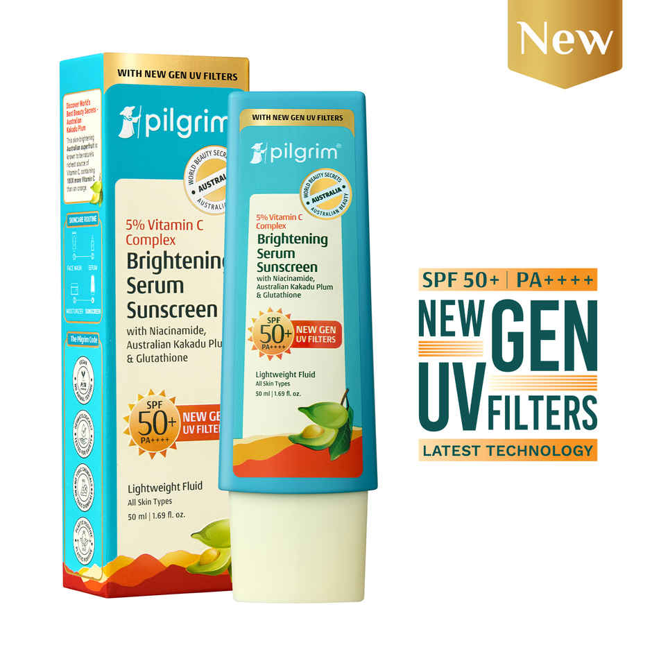 Pilgrim 5% Vitamin C Complex Brightening Serum Sunscreen SPF 50+ PA++++ with Niacinamide