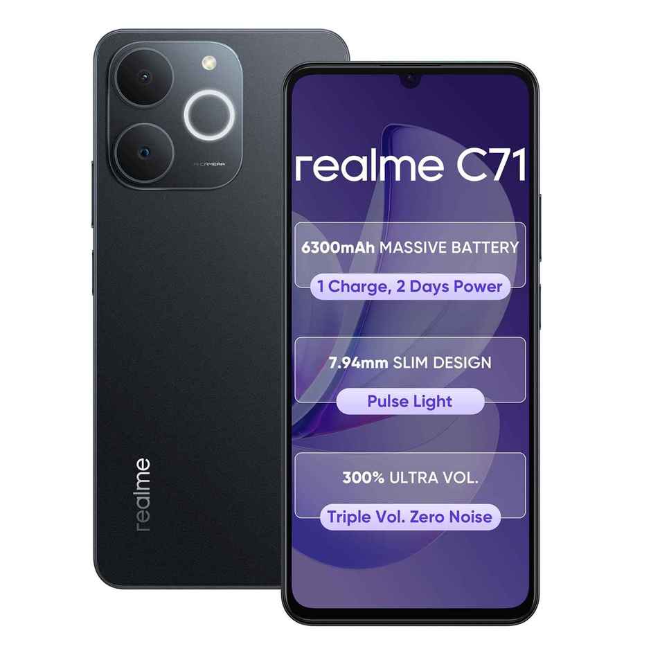Realme C71 | 4 GB RAM | 64 GB Storage | 6.67 in Display | 4G | Obsidian Black