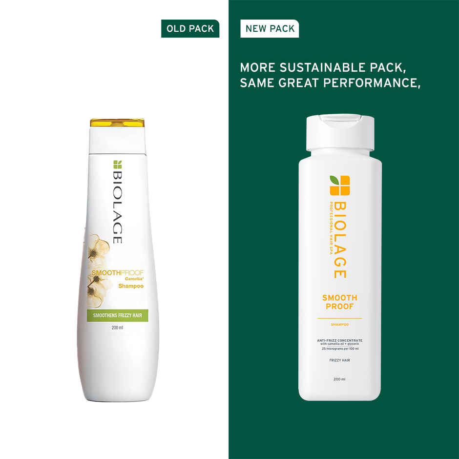 Biolage Smoothproof Anti-Frizz Shampoo with Camellia oil and Glycerin for 72HR Frizz Control