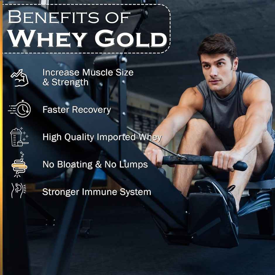 Nakpro Gold Whey Protein Concentrate Banana 25.5G Protein 5.6G Bcaa Trustified Certified