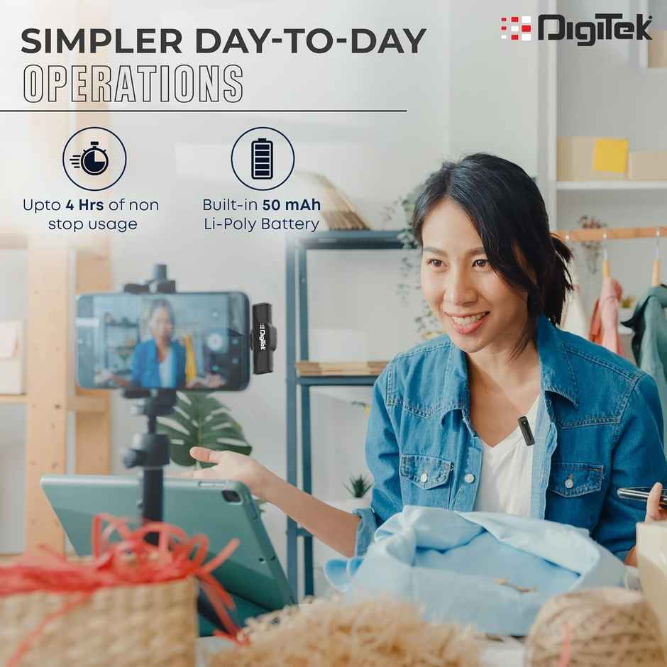 Digitek Dwm-001 Wireless Microphone & Receiver (Collar Mic)