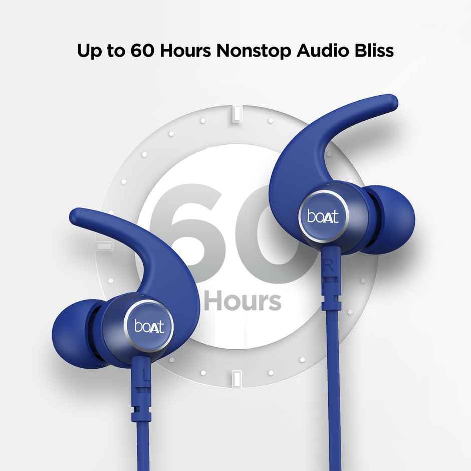 boAt Rockerz 330 Pro BT Neckband w/ 60H Playtime, ASAP Charge & ENx Tech (Navy Blue)