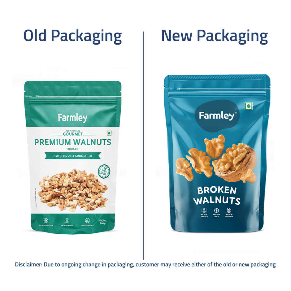 Farmley Premium Broken Chile Walnut Kernels (Akhrot)