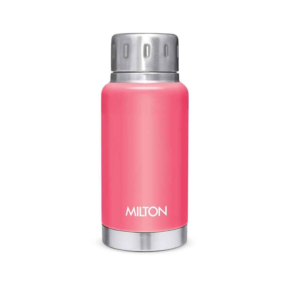 Milton Elfin 160 Thermosteel Bottle | 160 ml Water Bottles | 24 Hours Hot And Cold | Pink