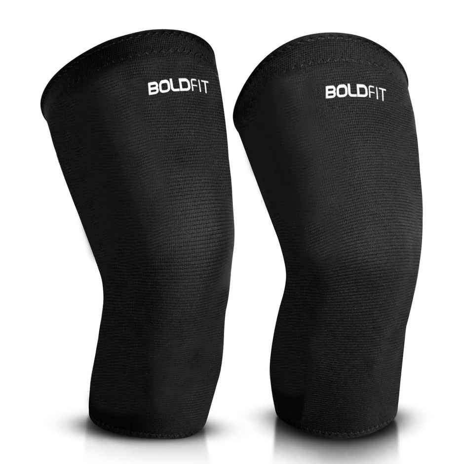 Boldfit Black Knee Caps for Men & Women | Medium Size Support for Active Lifestyles