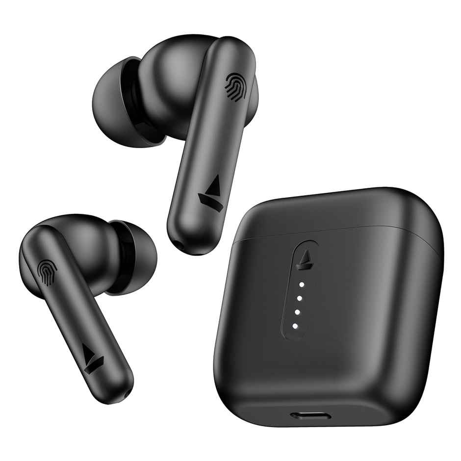 boAt Airdopes 141/8 TWS Earbuds with with mic, 42H Battery, Low Latency, ENx Tech, Fast Charge, IWP, IPX4, v5.1 Bluetooth Earbuds - Active Black