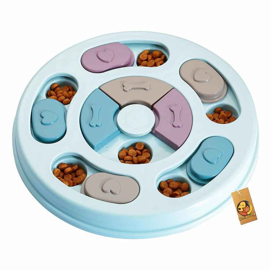 Foodie Puppies Pet Puzzle Treat Dispenser Toy - Slow Feeder For Dogs, Puppies, And Cats | Round - Assorted