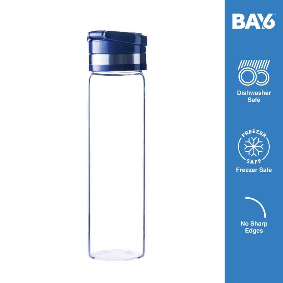 BAY6 Premium Imported Borosilicate Glass Bottle | 600 ml