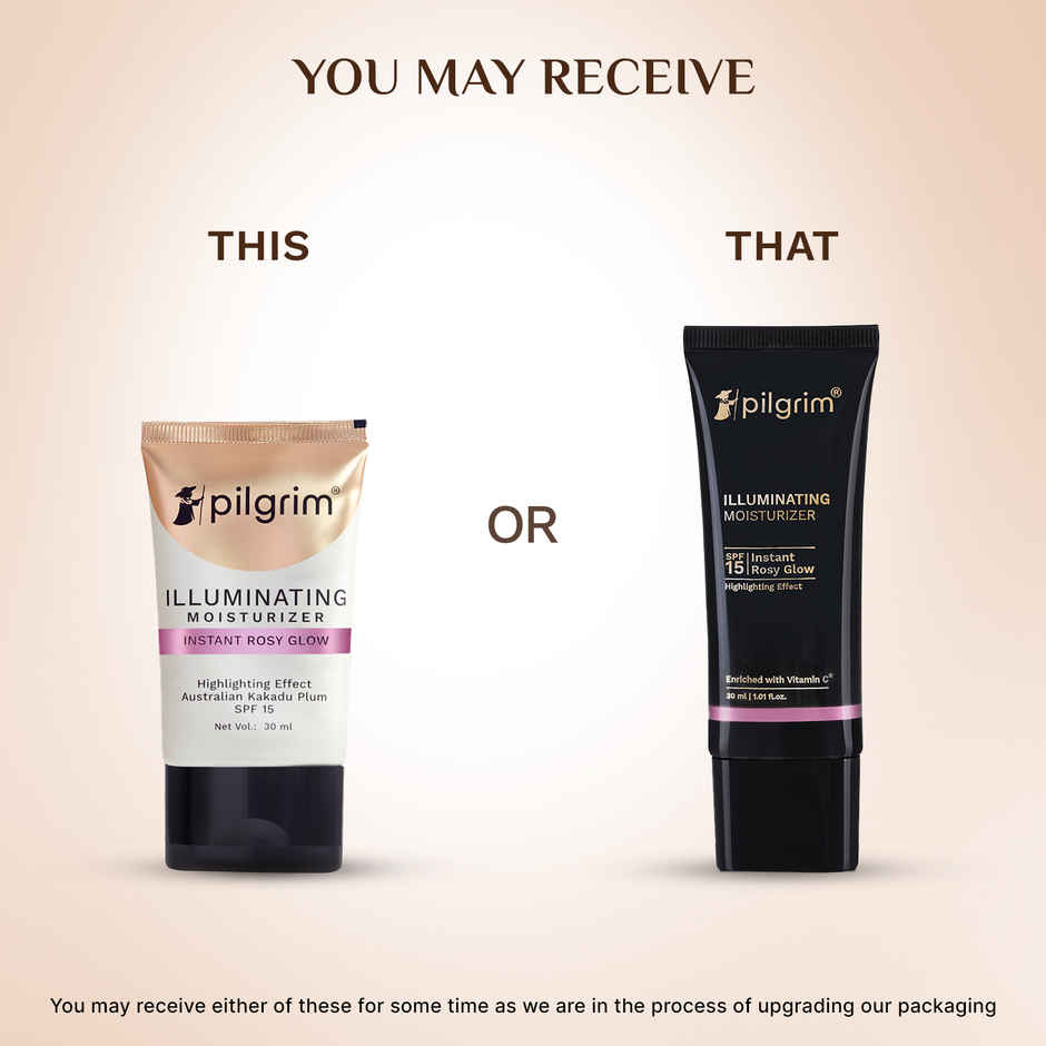 Pilgrim Illuminating Glow Highlighting Moisturizer SPF 15 with Vitamin C Instant | Rosy Finish