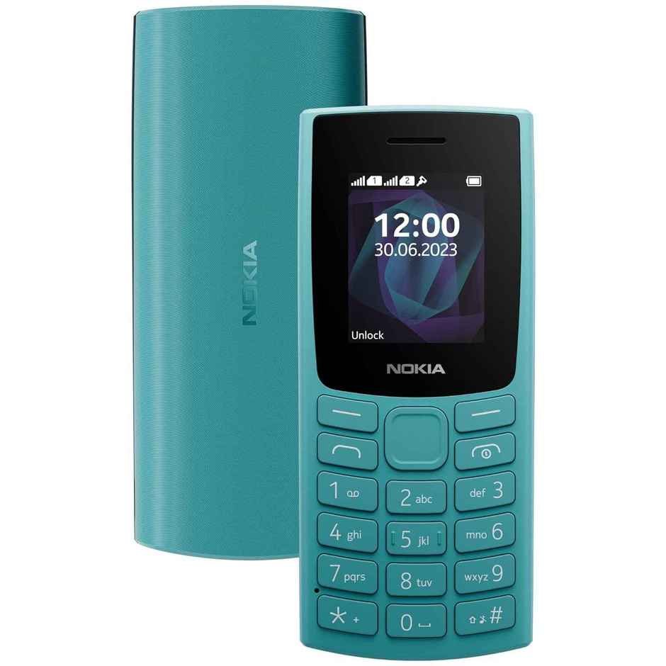 Nokia 105 Single Sim Keypad Mobile | 1.7" Display | 1000 mAh Battery | Built in UPI | Cyan
