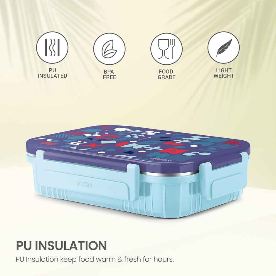 MiLiteron Fun Feast 3 Inner Stainless Steel Tiffin Box | 700 ml | Sky Blue