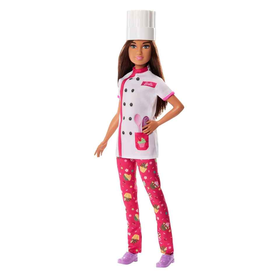 Barbie Doll & Accessories | Pastry Chef Doll with Hat & Cake Slice