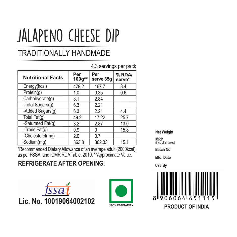 Wingreens Farms Jalapeno Cheese Dip | Jalapeno Dip