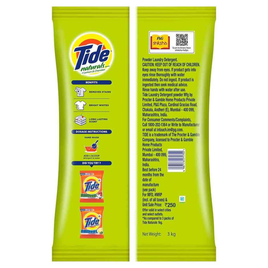 Tide Naturals Lemon And Chandan Detergent Powder