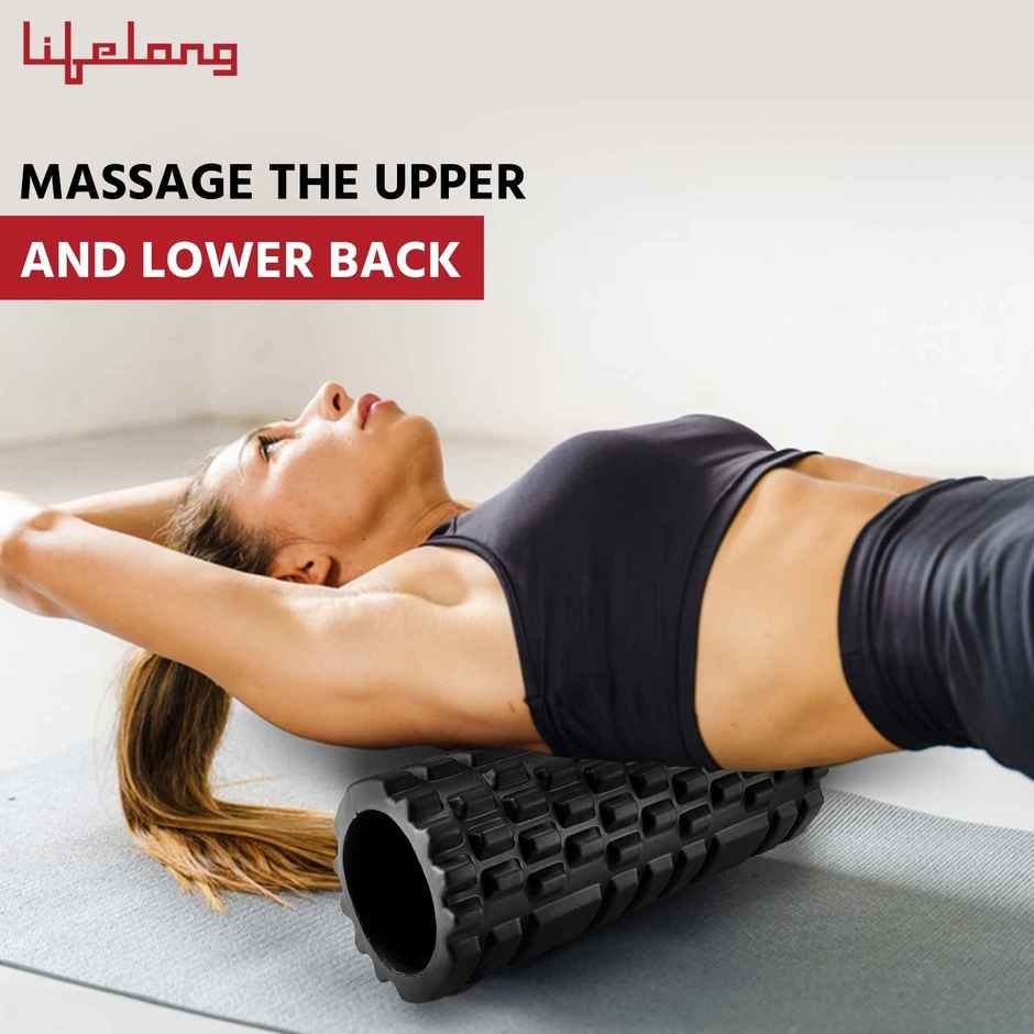 Lifelong High-Density Foam Roller for Back Pain Relief & Exercise | Black