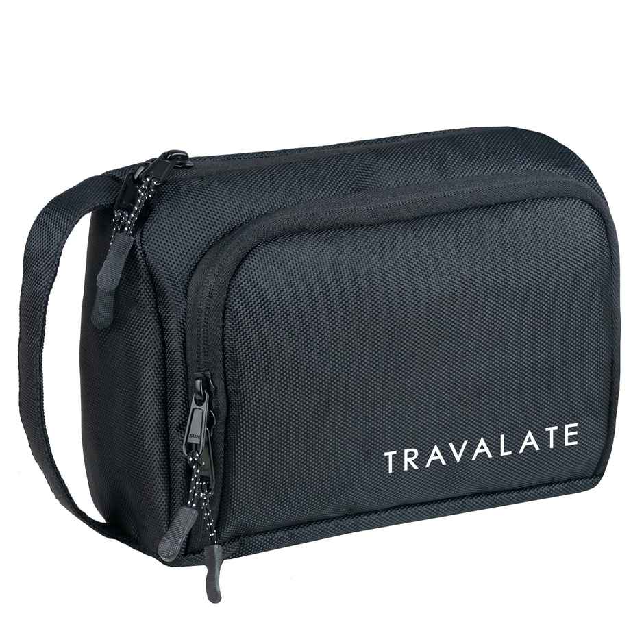 TRAVALATE Lightweight Toiletry Organizer Dopp Kit | Unisex Multipurpose, Makeup Kit Bag | Black