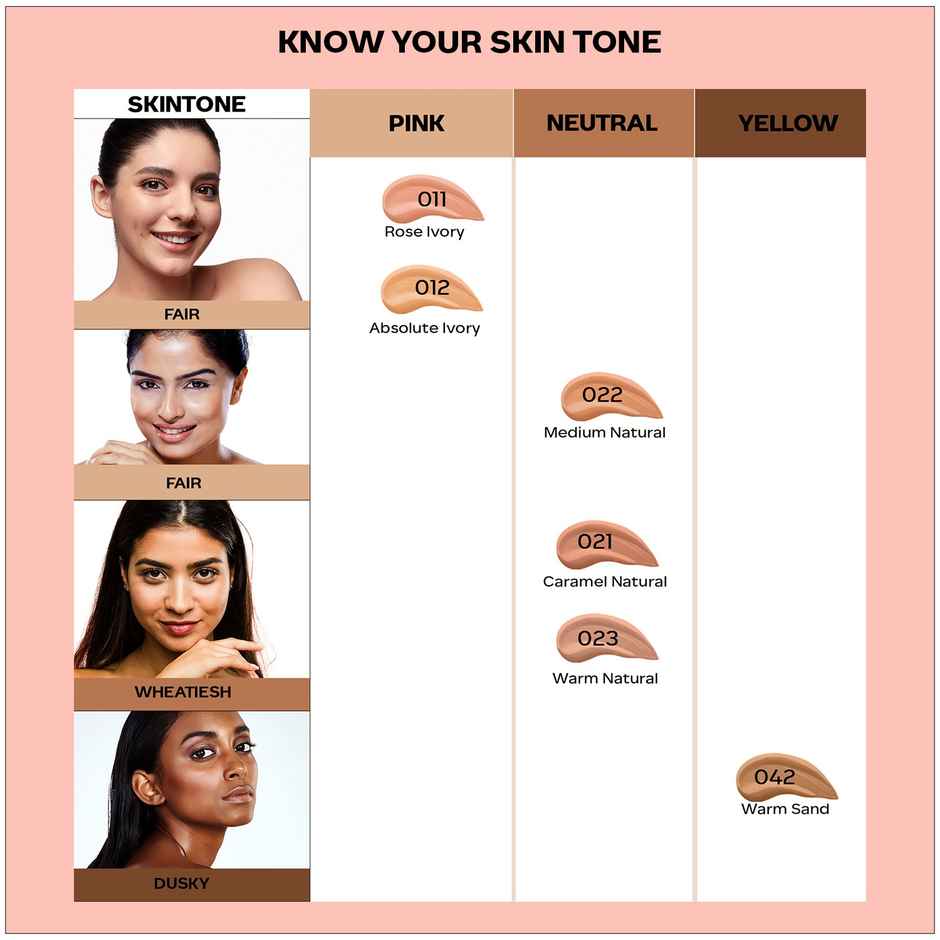 Faces Canada 3in1 All Day Hydra Matte Foundation + Moisturizer + SPF 30 | Warm Natural 021