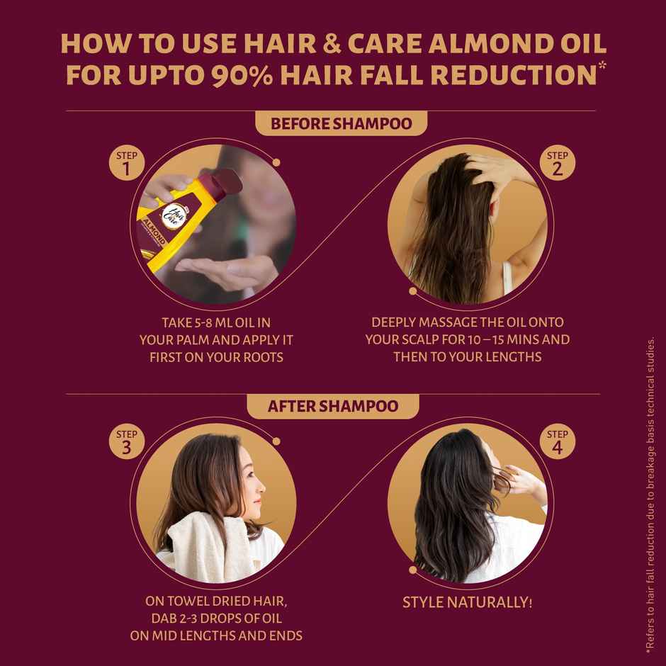 Hair & Care with Almond | Non-Sticky Hair Oil