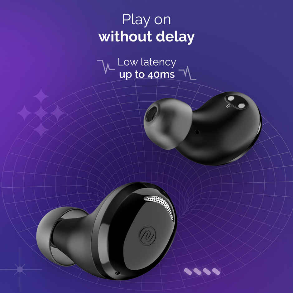 Noise Buds Trance 45H Battery Low Latency-up to 40 ms Instacharge TWS Earbuds | Jet Black