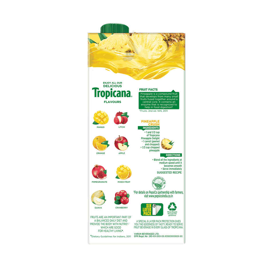 Tropicana Delight Pineapple Fruit Juice