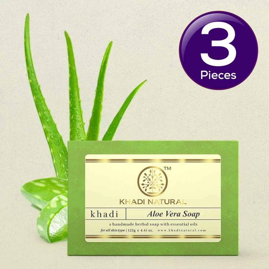 Khadi Natural Aloe Vera Soap For Moisturizing Dry Skin Combo