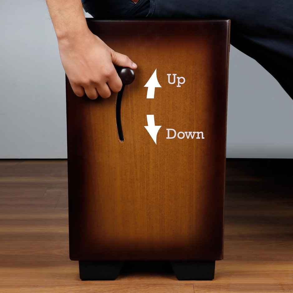 Clapbox Adjustable Snare Cajon Cb65- Birch Wood, (H:50 W:30 L:30) - 3 Internal Snares