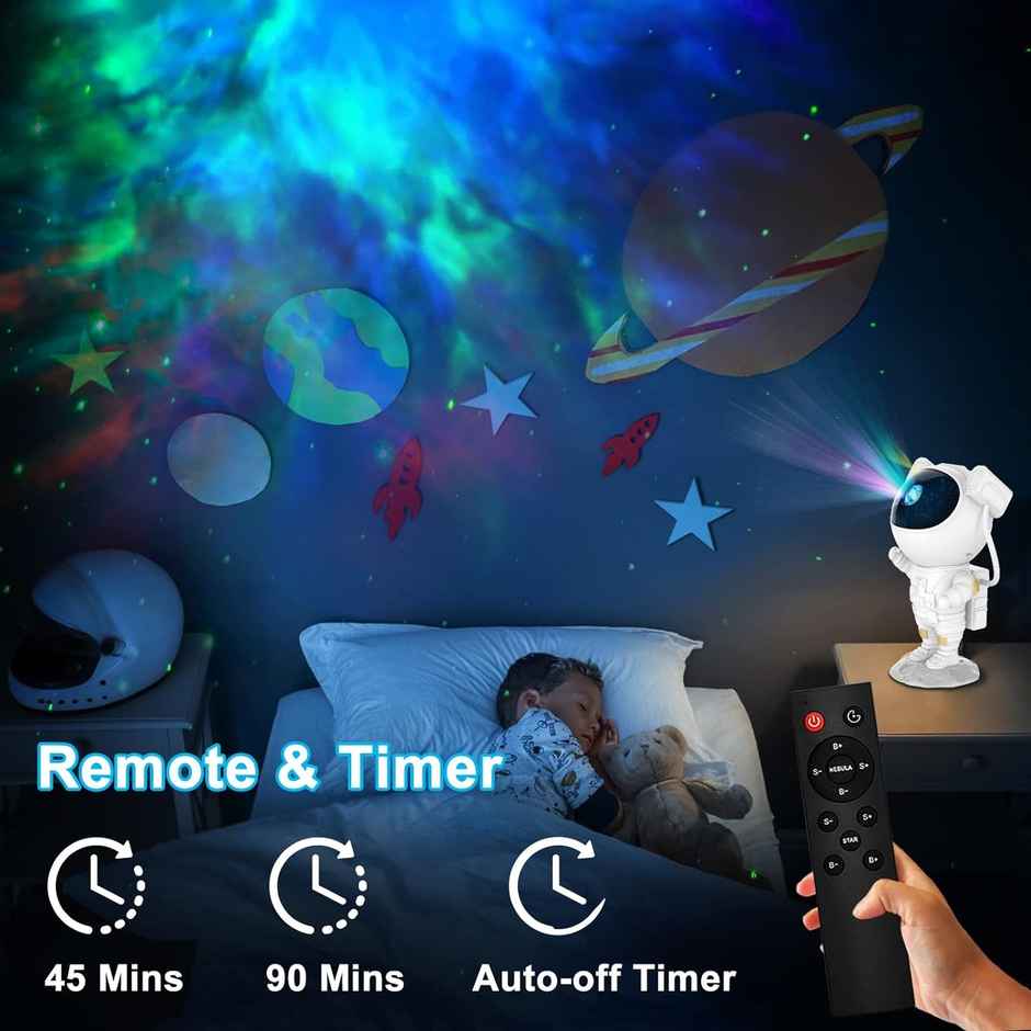 Kidara Astronaut Galaxy Projector With Remote Control | Star Night Lamp For Kids | For Age 3+