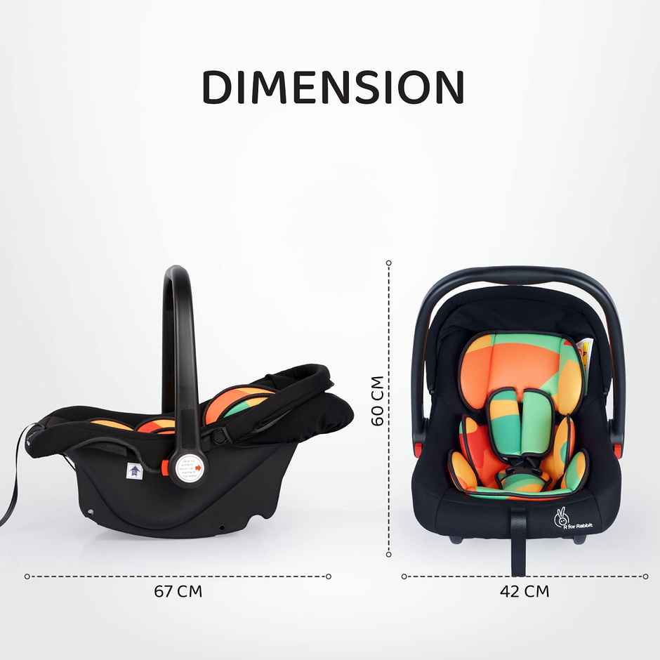 R for Rabbit Picaboo Baby Carry Cot (Colorful)