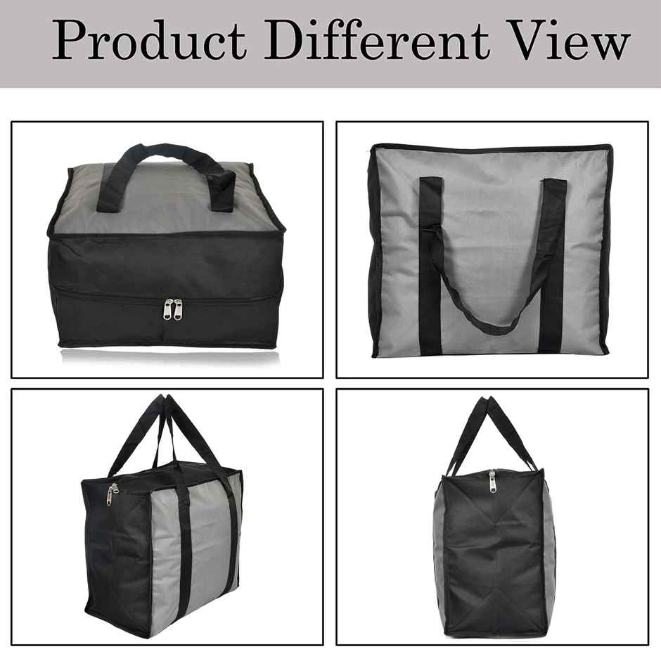 Kuber Industries Rexine Shopping/Grocery Bag for Fruits | Vegetables with Handles (Grey)