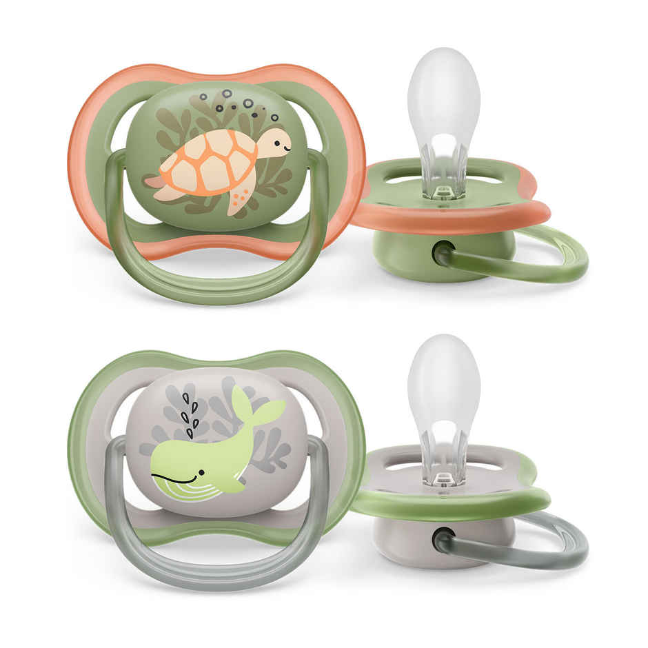 Philips Baby Care Avent Ultra Air Soother 2x Light Breathable Baby Soother BPA Free with Sterilizer