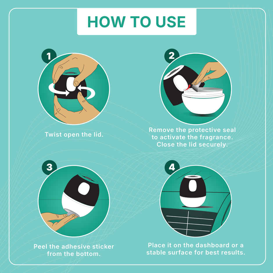 Lia Aqua Dream Car Gel | Long Lasting Air Freshener for Car | From House of Cycle