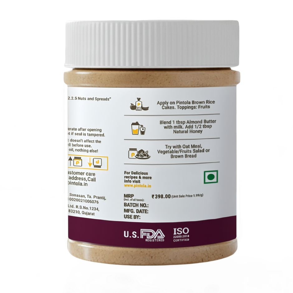 Pintola All Natural Almond Butter Crunchy