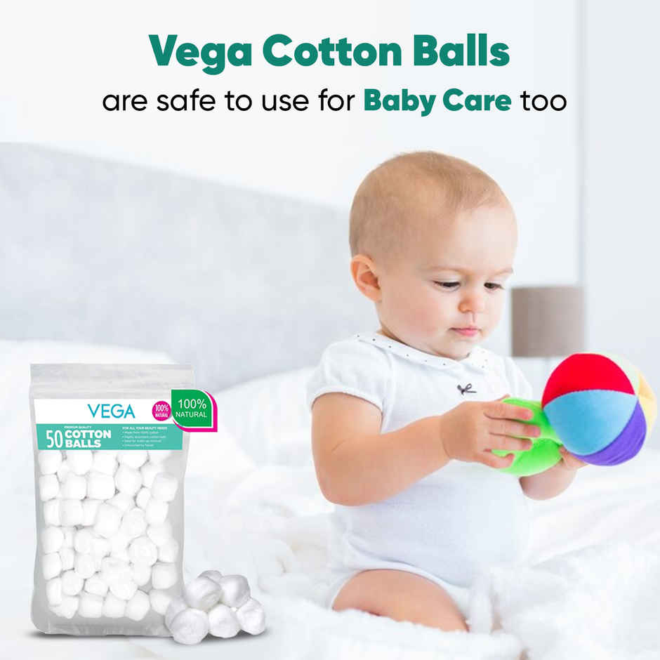 VEGA Care White Cotton Balls | Soft & Absorbent