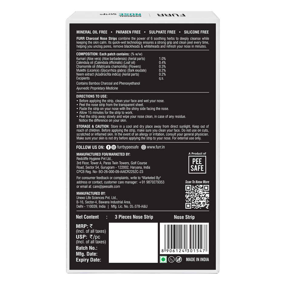 FURR Charcoal Nose Strips
