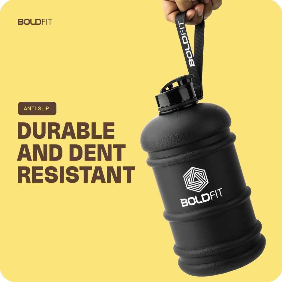 Boldfit 2 Litre Water Bottle For Gym Gallon Water Bottle 2+ | Gloss Black New