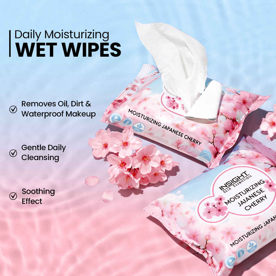 Insight Cosmetics Moisturizing Japanese Cherry Wet Wipes