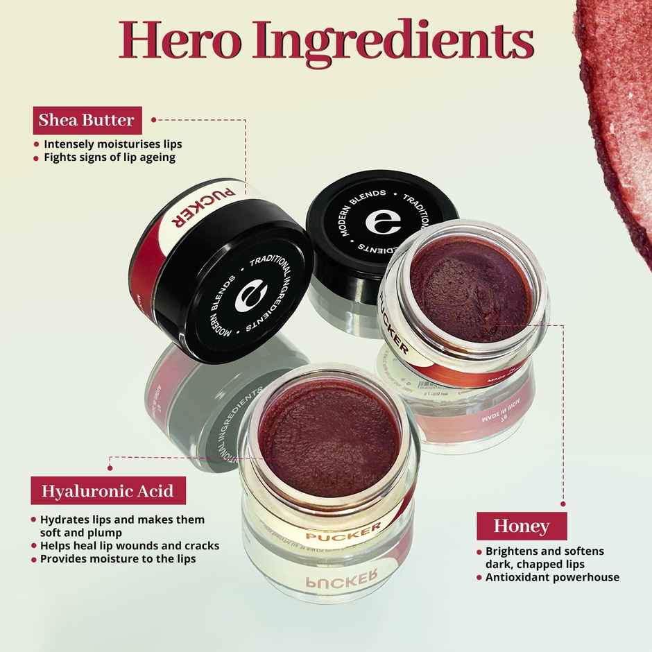 ENN Beauty Pucker Hydrating Lip Balm & Lip Mask for Moisturized |Dark and Pigmented Lips
