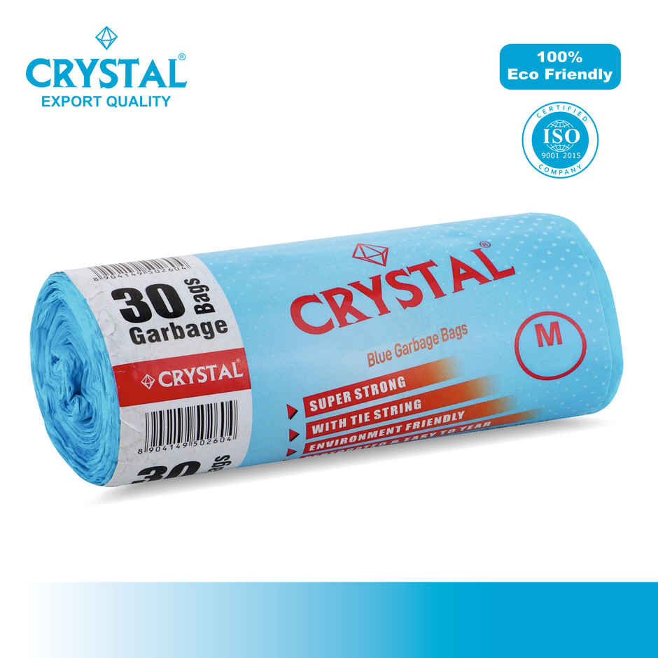 Crystal Medium Blue Garbage Bag Roll 19X21 Combo of 2