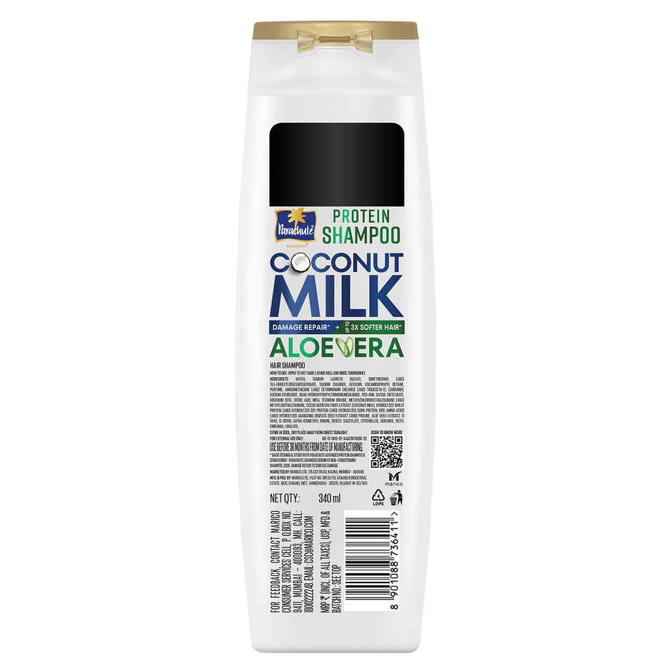 Parachute Advansed Damage Repair Protein Shampoo | Coconut Milk and Aloe Vera